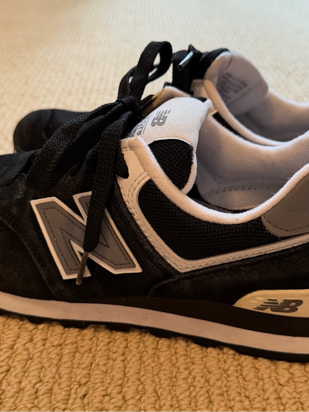 New Balance 574 Black Noir Grey U574SBG Size 8.5 - Picture 6 of 11